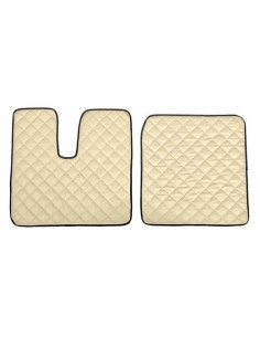 Coppia tappeti camion in similpelle imbottiti colore Beige MAN TGX 2007 2