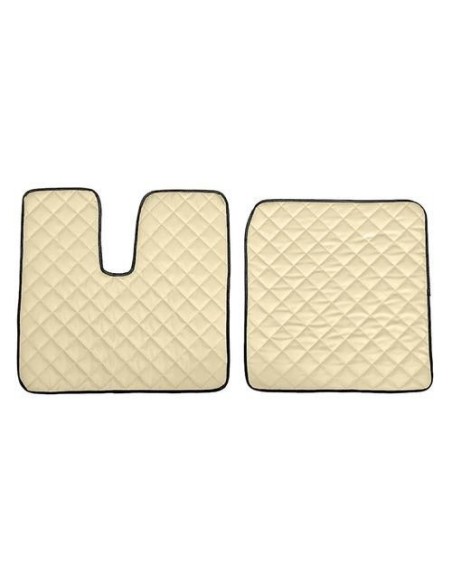 Coppia tappeti camion in similpelle imbottiti colore Beige MAN TGX 2007 2