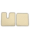 Coppia tappeti camion in similpelle imbottiti colore Beige MAN TGX 2007 2