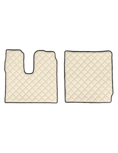 Coppia tappeti camion in similpelle imbottiti colore Beige MAN TGX dal 20