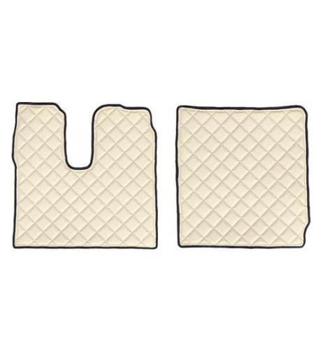 Coppia tappeti camion in similpelle imbottiti colore Beige MAN TGX dal 20