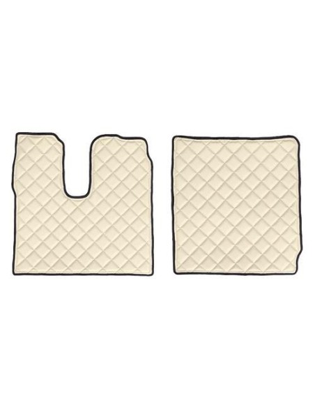 Coppia tappeti camion in similpelle imbottiti colore Beige MAN TGX dal 20