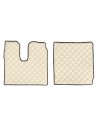 Coppia tappeti camion in similpelle imbottiti colore Beige MAN TGX dal 20
