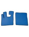 Coppia tappeti camion in similpelle imbottiti colore Blu DAF XF 105