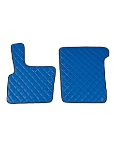 Coppia tappeti camion in similpelle imbottiti colore Blu DAF XF 95