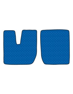 Coppia tappeti camion in similpelle imbottiti colore Blu Iveco Stralis