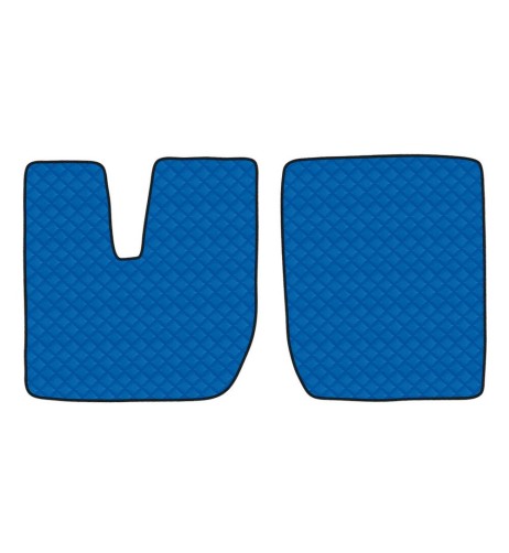 Coppia tappeti camion in similpelle imbottiti colore Blu Iveco Stralis