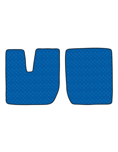 Coppia tappeti camion in similpelle imbottiti colore Blu Iveco Stralis