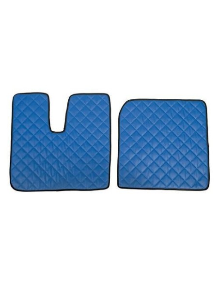 Coppia tappeti camion in similpelle imbottiti colore Blu MAN TGX 2007 201
