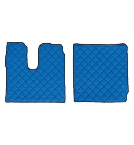 Coppia tappeti camion in similpelle imbottiti colore Blu MAN TGX dal 2017