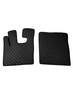 Coppia tappeti camion in similpelle imbottiti colore Nero DAF XF 105