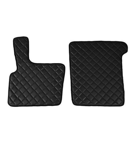 Coppia tappeti camion in similpelle imbottiti colore Nero DAF XF 95