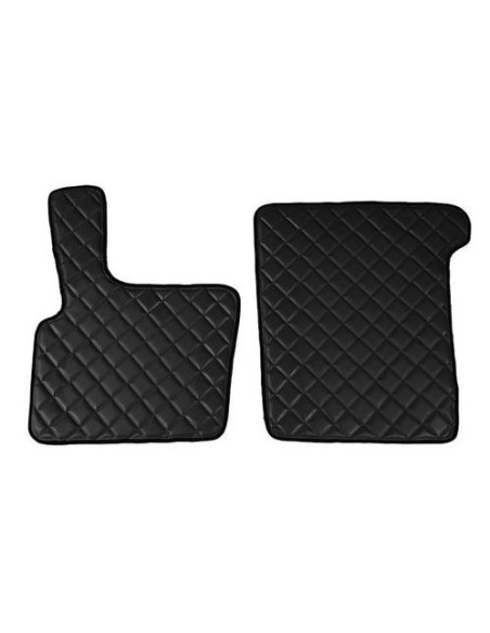 Coppia tappeti camion in similpelle imbottiti colore Nero DAF XF 95