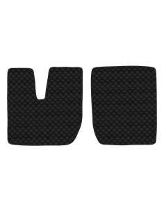 Coppia tappeti camion in similpelle imbottiti colore Nero Iveco Stralis