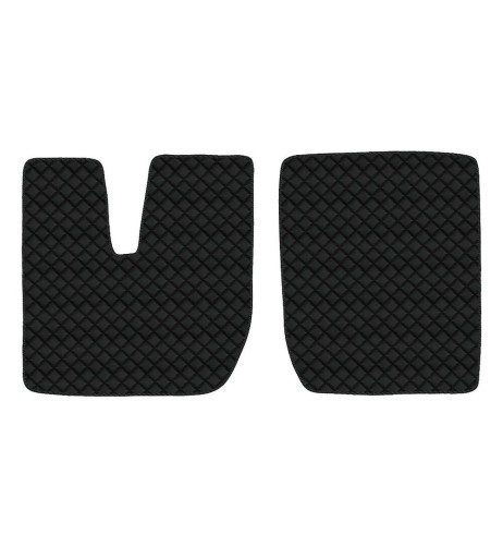 Coppia tappeti camion in similpelle imbottiti colore Nero Iveco Stralis