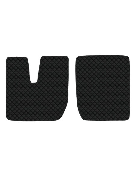 Coppia tappeti camion in similpelle imbottiti colore Nero Iveco Stralis