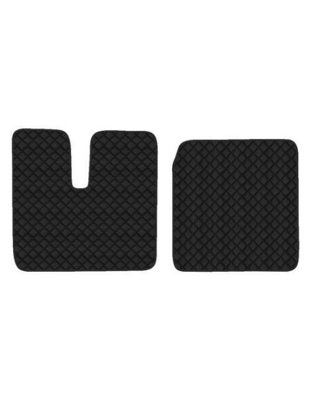 Coppia tappeti camion in similpelle imbottiti colore Nero MAN TGA cab la