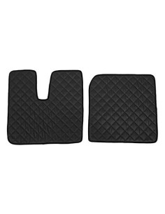 Coppia tappeti camion in similpelle imbottiti colore Nero MAN TGX 2007 20