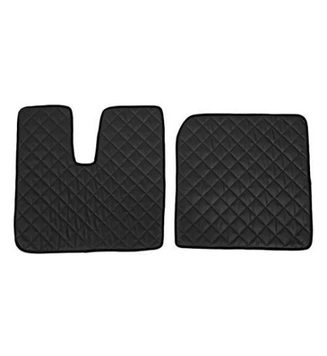 Coppia tappeti camion in similpelle imbottiti colore Nero MAN TGX 2007 20
