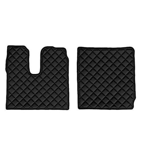Coppia tappeti camion in similpelle imbottiti colore Nero MAN TGX dal 201