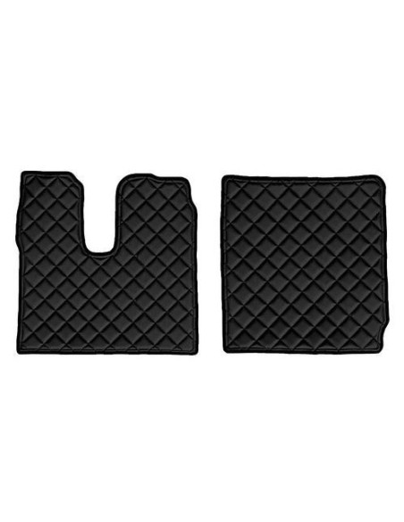 Coppia tappeti camion in similpelle imbottiti colore Nero MAN TGX dal 201