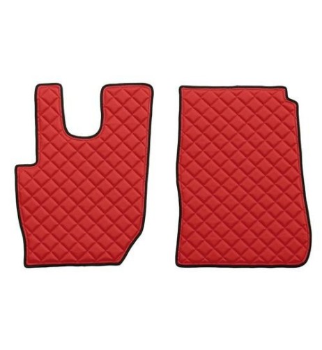Coppia tappeti camion in similpelle imbottiti colore Rosso Daf CF dal 201