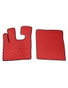 Coppia tappeti camion in similpelle imbottiti colore Rosso DAF XF 105