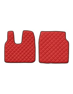 Coppia tappeti camion in similpelle imbottiti colore Rosso Man TGL TGM TG