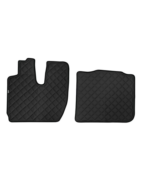 Coppia tappeti camion in similpelle imbottiti Nero Iveco S Way 2019 2024