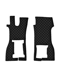 Coppia tappeti camion in similpelle imbottiti Nero Scania R serie 7 piegh