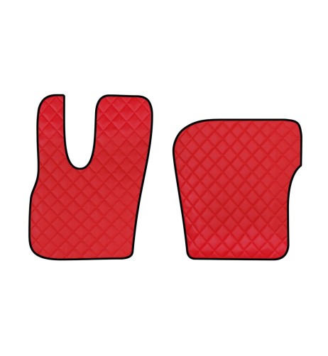 Coppia tappeti camion in similpelle imbottiti Rosso DAF XF dal 2021