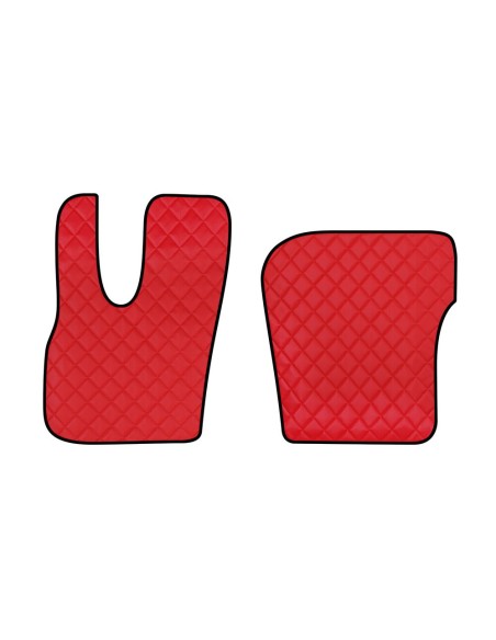 Coppia tappeti camion in similpelle imbottiti Rosso DAF XF dal 2021