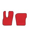 Coppia tappeti camion in similpelle imbottiti Rosso DAF XF dal 2021