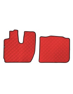 Coppia tappeti camion in similpelle imbottiti Rosso Iveco S Way 2019 2024