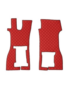 Coppia tappeti camion in similpelle imbottiti Rosso Scania R serie 7 pieg