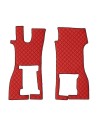 Coppia tappeti camion in similpelle imbottiti Rosso Scania R serie 7 pieg