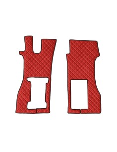 Coppia tappeti camion in similpelle imbottiti Rosso Scania R serie 7 pneu
