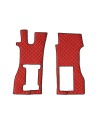 Coppia tappeti camion in similpelle imbottiti Rosso Scania R serie 7 pneu