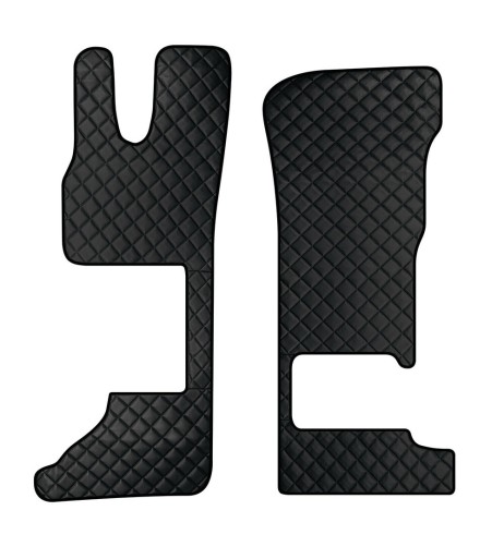 Coppia tappeti camion in similpelle Nero DAF XG XG sedile pass Pieghevo