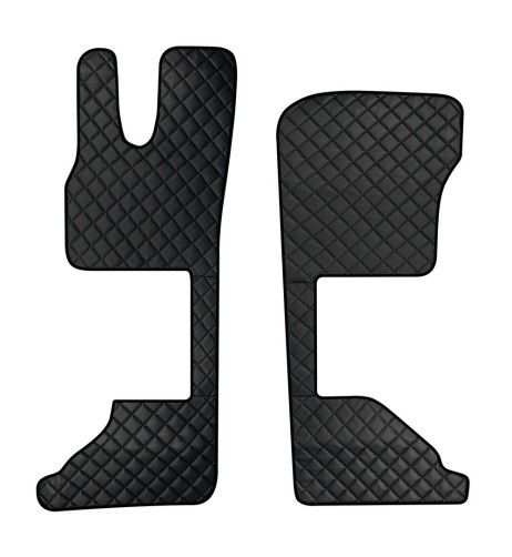 Coppia tappeti camion in similpelle Nero DAF XG XG sedile pass Pneumati