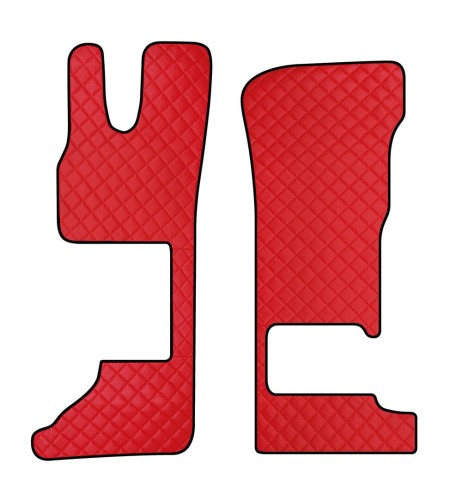 Coppia tappeti camion in similpelle Rosso DAF XG XG sedile pass Pieghev