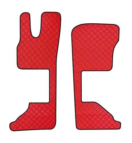 Coppia tappeti camion in similpelle Rosso DAF XG XG sedile pass Pneumat