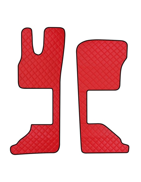 Coppia tappeti camion in similpelle Rosso DAF XG XG sedile pass Pneumat