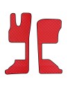 Coppia tappeti camion in similpelle Rosso DAF XG XG sedile pass Pneumat