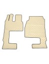 Coppia tappeti camion similpelle Beige Mercedes Actros MP4 MP5 cab Larga