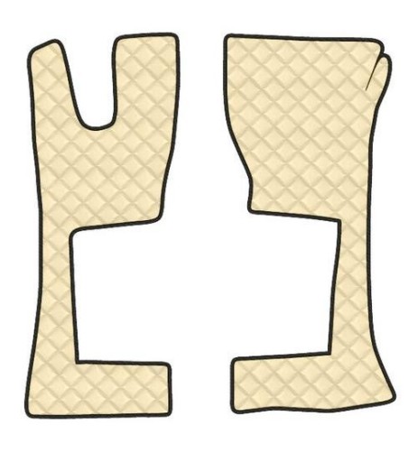 Coppia tappeti camion similpelle Beige Mercedes Actros MP4 MP5 cab Strett