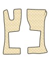 Coppia tappeti camion similpelle Beige Mercedes Actros MP4 MP5 cab Strett