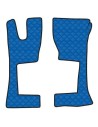 Coppia tappeti camion similpelle Blu Mercedes Actros MP4 MP5 cab Stretta
