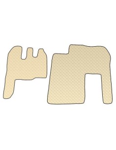 Coppia tappeti camion similpelle imbottiti Beige Renault Magnum