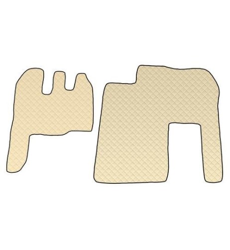 Coppia tappeti camion similpelle imbottiti Beige Renault Magnum